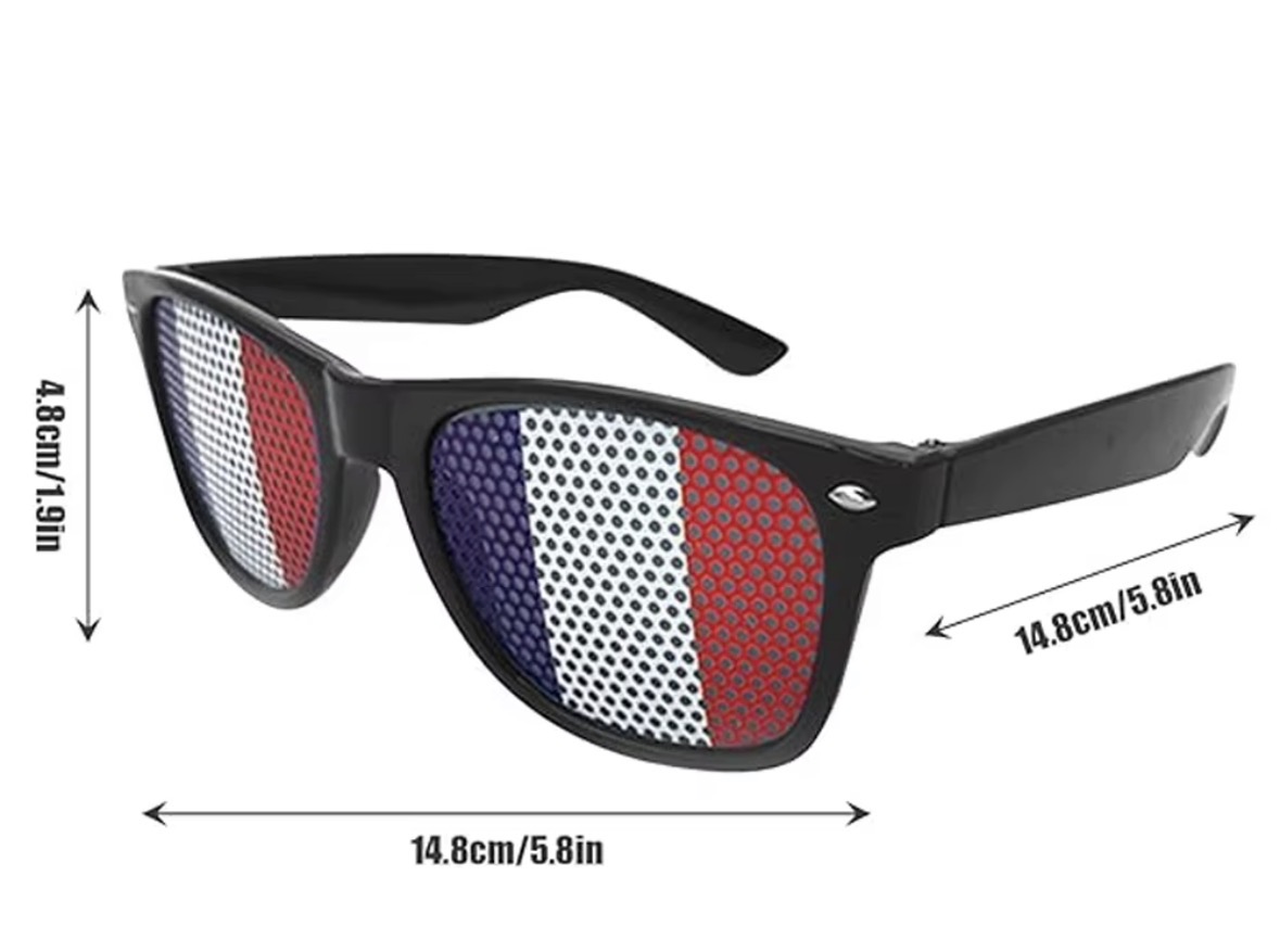 Lunettes sténopé personnalisées au drapeau français