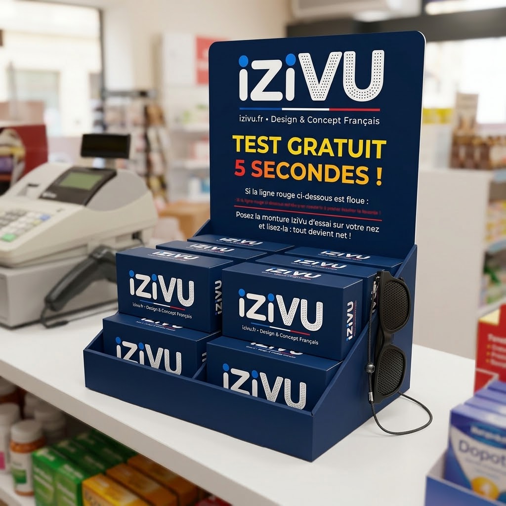 Présentoir iZiVU en point de vente